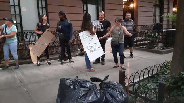 Medical Freedom rally NYC Rap dancing