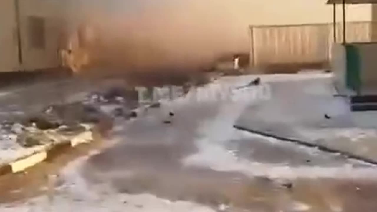 Extreme close-up footage of a Ukrainian drone striking a target in Grozny, Chechnya.