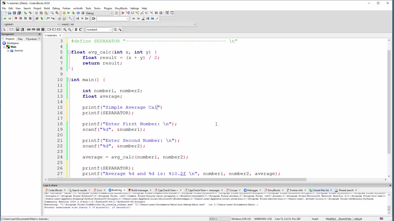 C Program - Stepenovanje Svih Brojeva iz C Niza