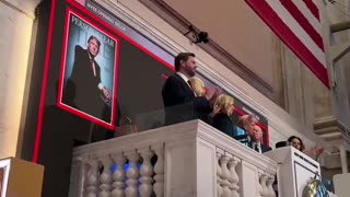 Chants of USA on the Trading Room Floor at the NYSE for President Donald J. Trump