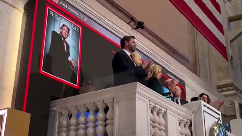 Chants of USA on the Trading Room Floor at the NYSE for President Donald J. Trump