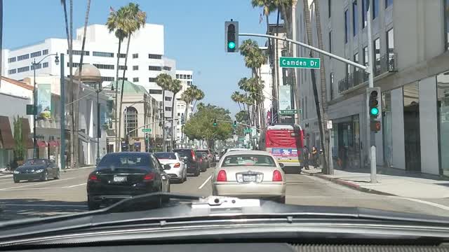 A drive in Pre-pandemic LA, California