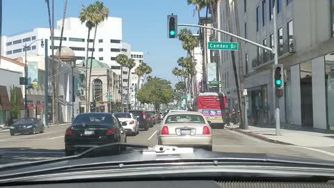 A drive in Pre-pandemic LA, California