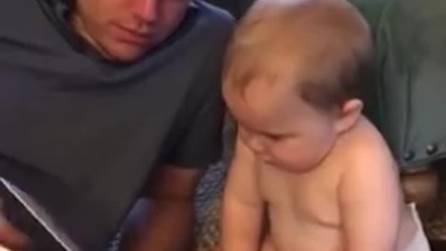 Baby Says "Mama" as First Word After Reading Book About Dad