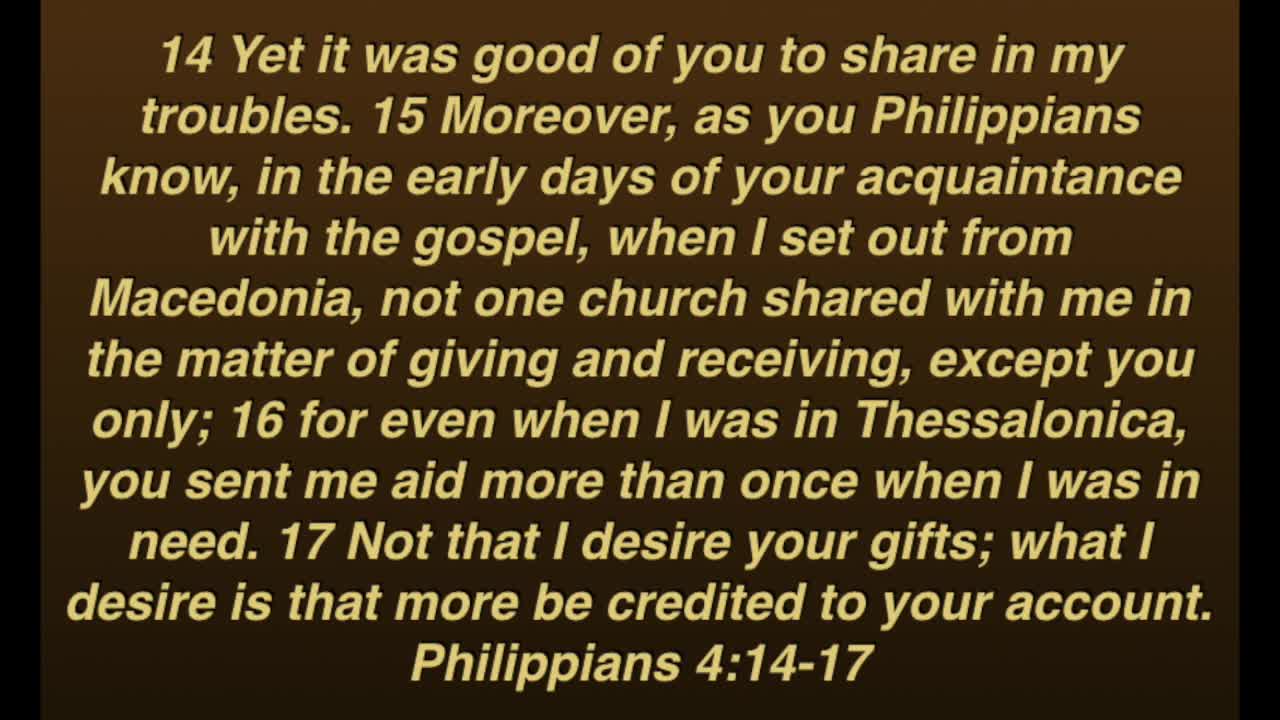 Philippians 4:14-17 PODCAST