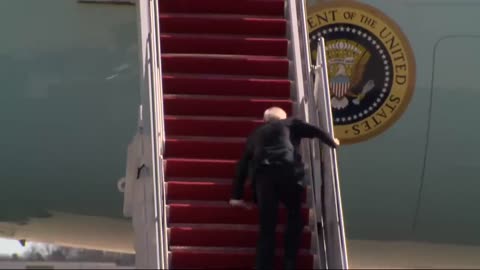 President Biden falls on Air Force One stairs
