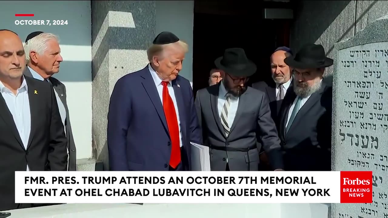 BREAKING- Trump Visits Ohel Chabad Lubavitch To Mark October 7th Alongside Ben Shapiro, Lara Trump