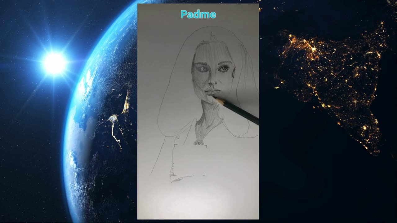 Padme Episode 3 Revenge of the Sith timelapse drawing