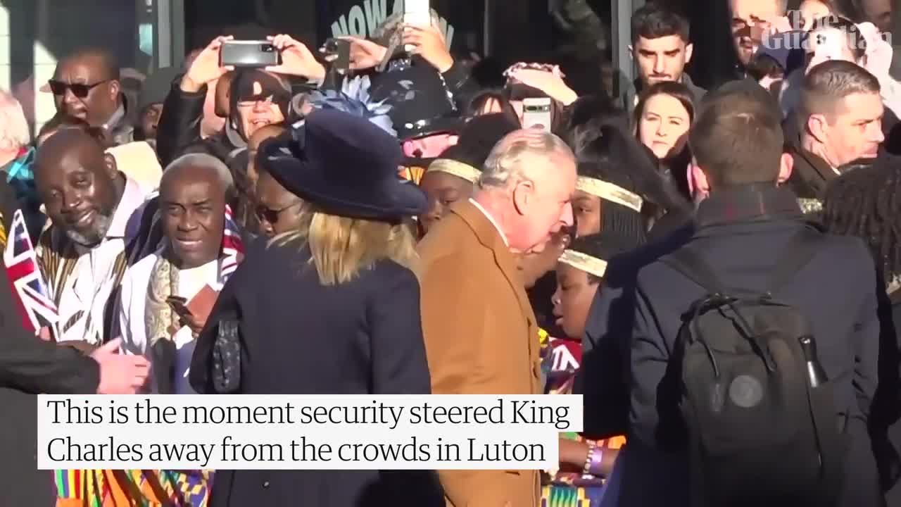 King Charles steered away from crowds by security after egg allegedly thrown