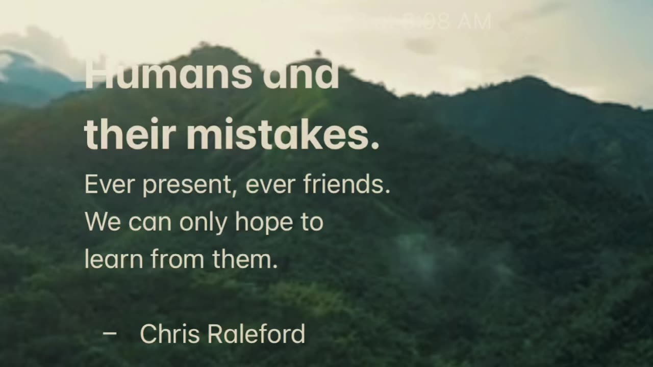 We can only hope to learn from them - Chris Raleford