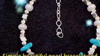 GN-20241115-04 Simple beautiful pearl bracelet and natural turquoise hot selling Simple atmosphere