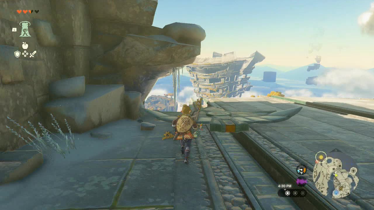 Zelda TOTK: Getting off the ice mountian at the beginning