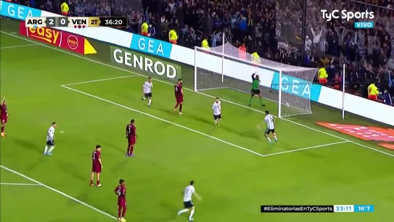 Selección Argentina vs. Venezuela: el gol de Lionel Messi (3-0)