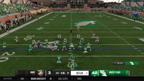 College Football 25 Dynasty | North Texas Mean Green vs Army