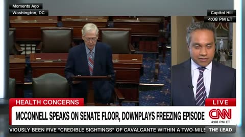 McConnell references his latest freezing episode in Senate remarks