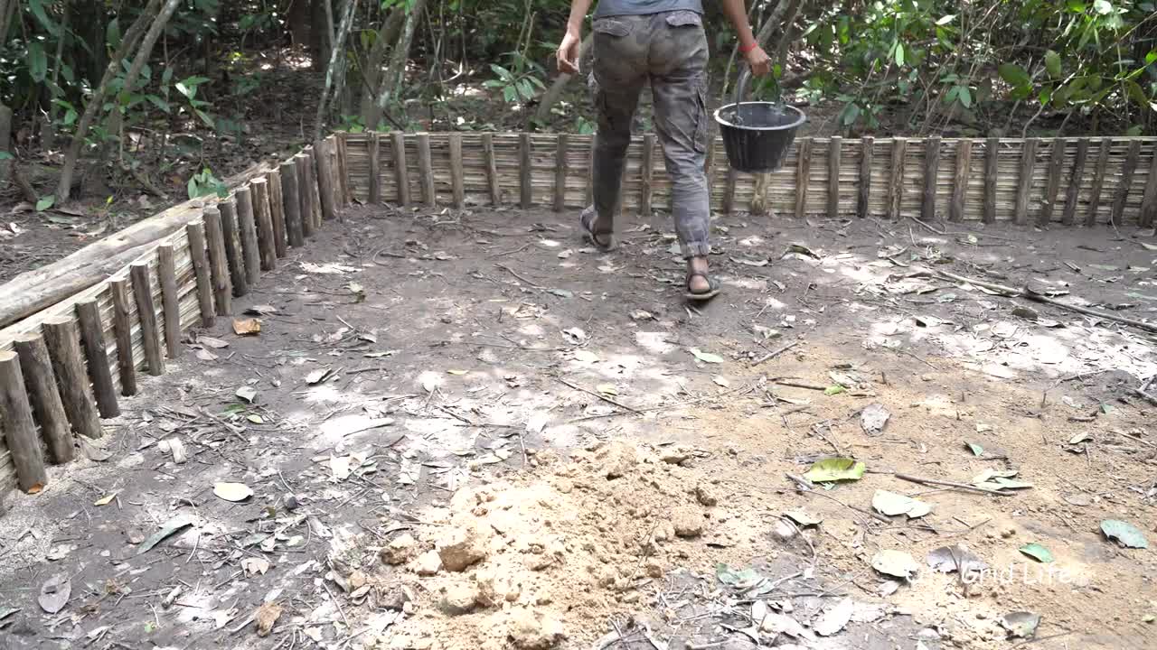 Girl 135days Solo Camping Build Bamboo House Villa in The Wood, Off Grid Life Skills