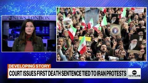 1st death sentence issued to anti-government protesters in Iran l ABCNL