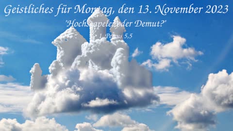 Geistliches für Montag, den 13. November 2023