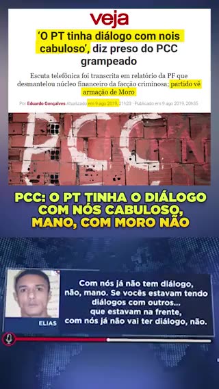 PCC: O PT tinha um diálogo com nós cabuloso !