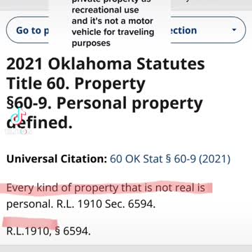 PERSONAL PROPERTY is NOT real PROPERTY