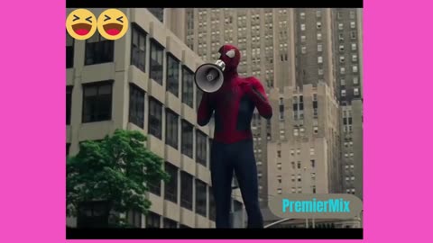 Funny video- Spiderman abusing crazy man