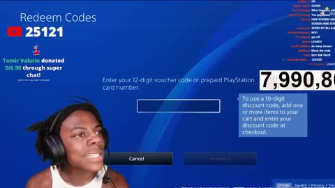 Someone steals ISHOWSPEED PSN Card