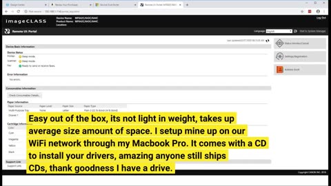 Color imageCLASS MF644Cdw - All-in-One Wireless -Overview