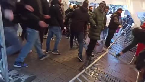 Protesters storm a Christmas market in Luxembourg