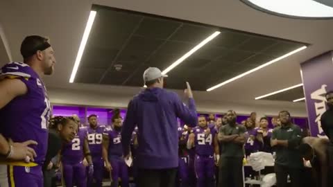 Kevin O’Connell’s Locker Room Speech after the Vikings Win Over the Saints in Lo