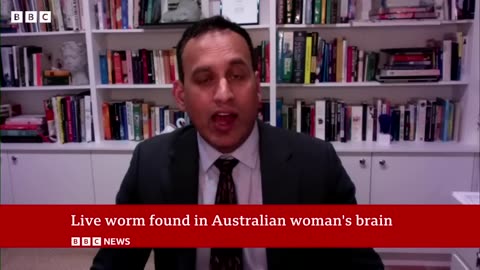 .Live worm found in Australian woman's brain - BBC News