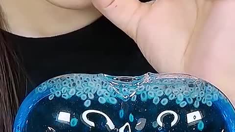 Edible Frog Eggs Water, Bird Glass Drinking #zoeyasmr #zoeymukbang #bigbites #mukbang #asmr #food #먹