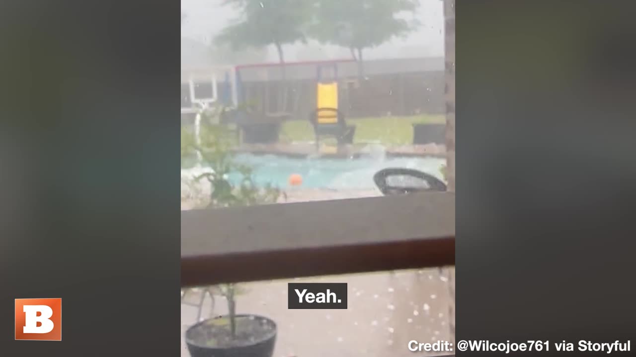 People Witness BASEBALL-SIZED Hailstones Falling Outside Their Window in Texas