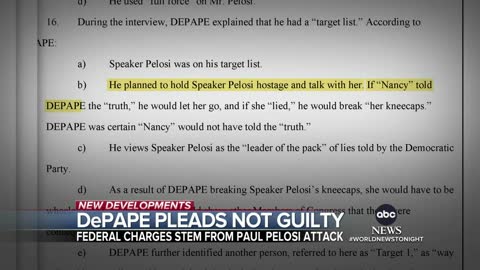 Pelosi attacker pleads not guilty to federal charges