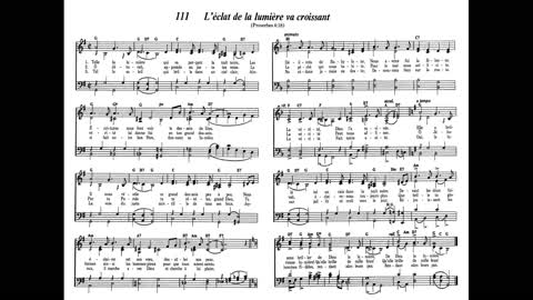 L'éclat de la lumière va croissant (Cantique 111 de Louons Jéhovah par nos chants)