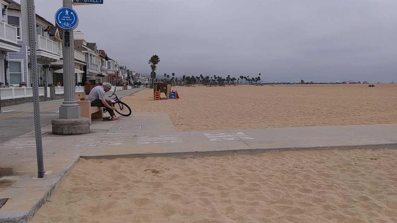 The Captain's View. Newport Balboa Bike Trail at 6th Street, Newport Beach, California. 08/31/24