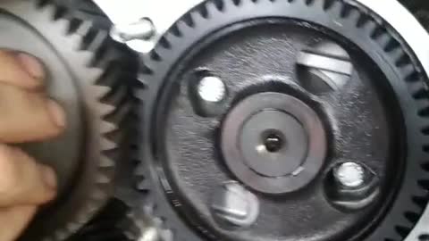 Repair a large engine.