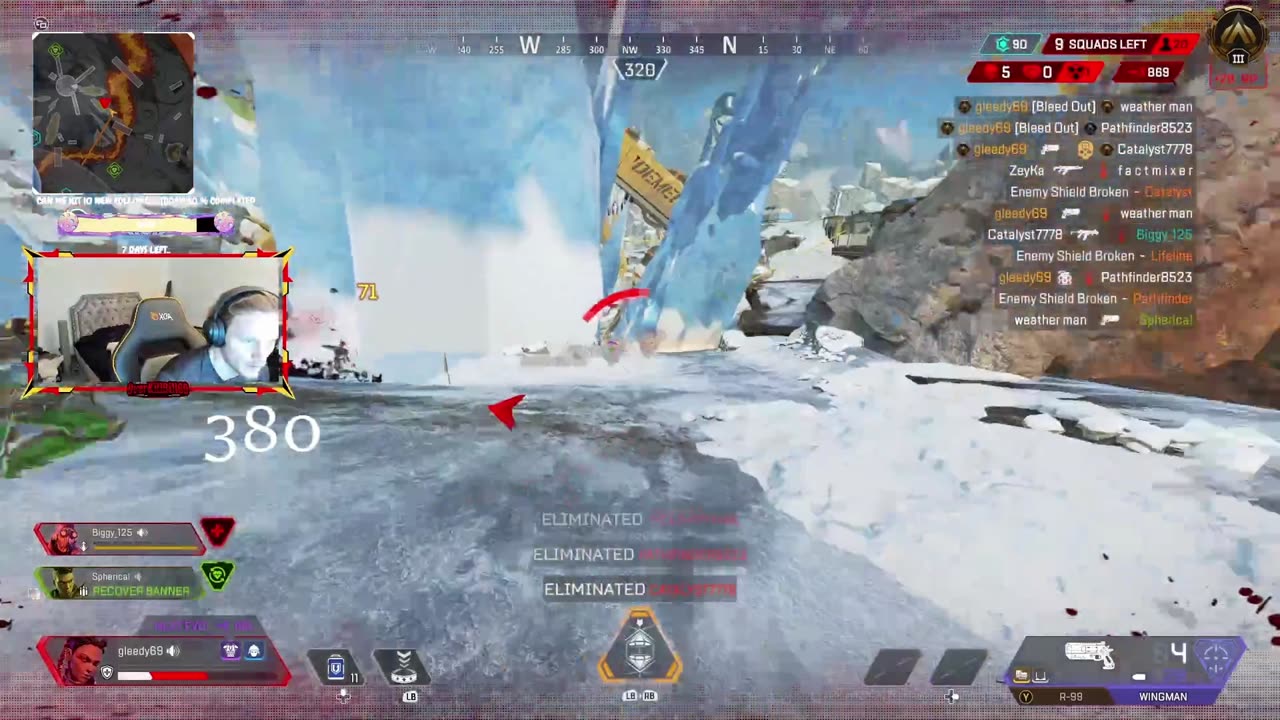 !!crazy 3v1 clutch!! apex legends