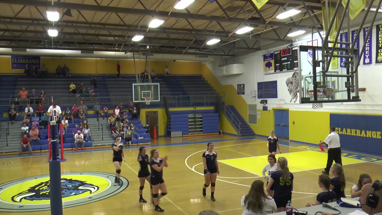 Clarkrange Volleyball Game 10/2/17