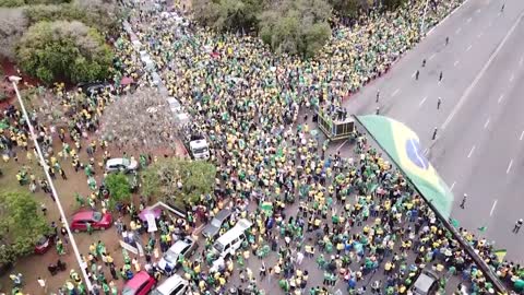 Hundreds of pro-Bolsonaro protesters call for military intervention in Brazil's capital | AFP