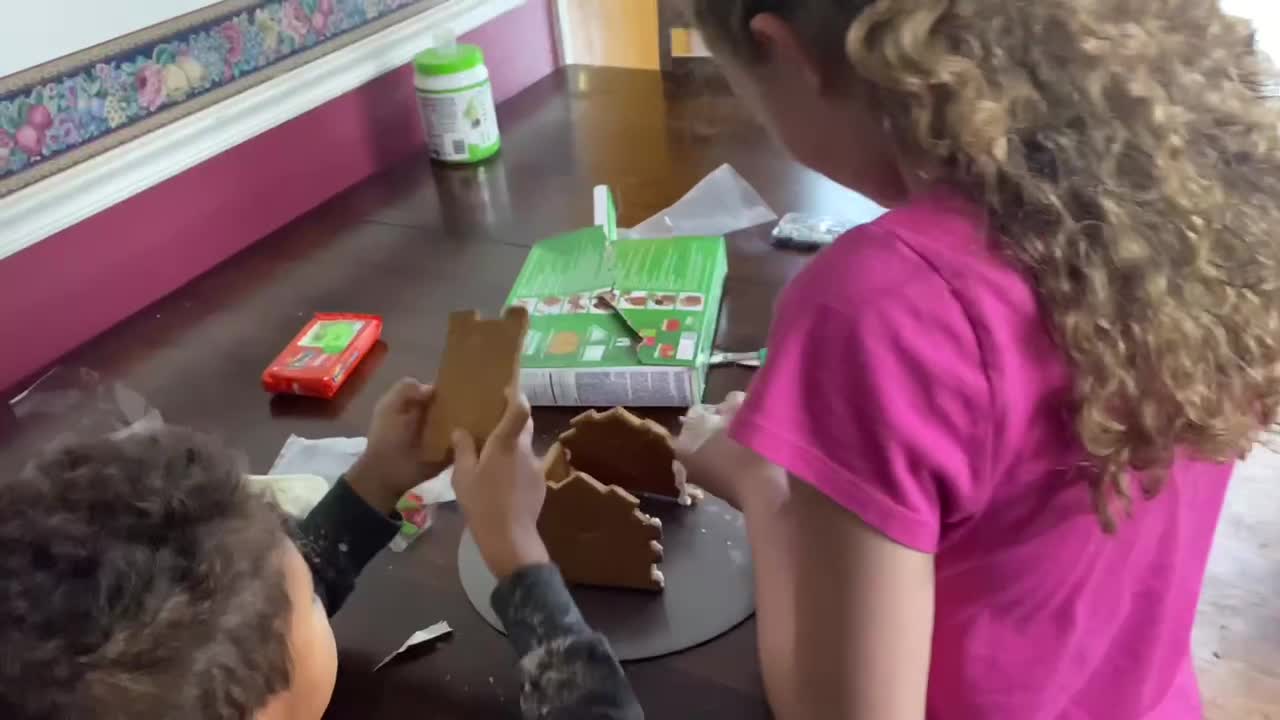 Cam’s first gingerbread house