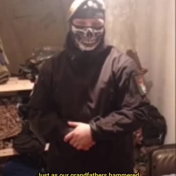 A Russian soldier recorded a message for Ukrainian Fascists in the spirit of the Great Patriotic War