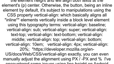 Align text baseline with a button in CSS