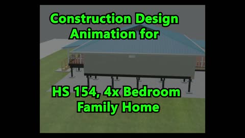 Construction Process model animation for a low-post, 4x bedroom family home