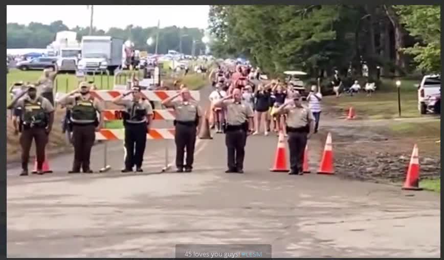 President Trump's Save America Rally Greeting By Local Law Enforcement