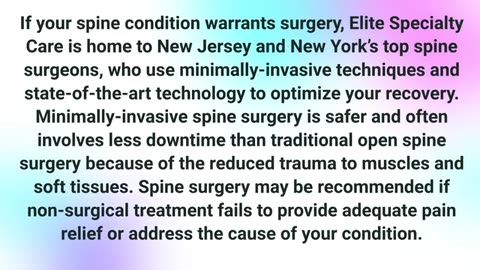 Elite Specialty Care : #1 Spine Surgery in Trenton, NJ | (973) 313-5520