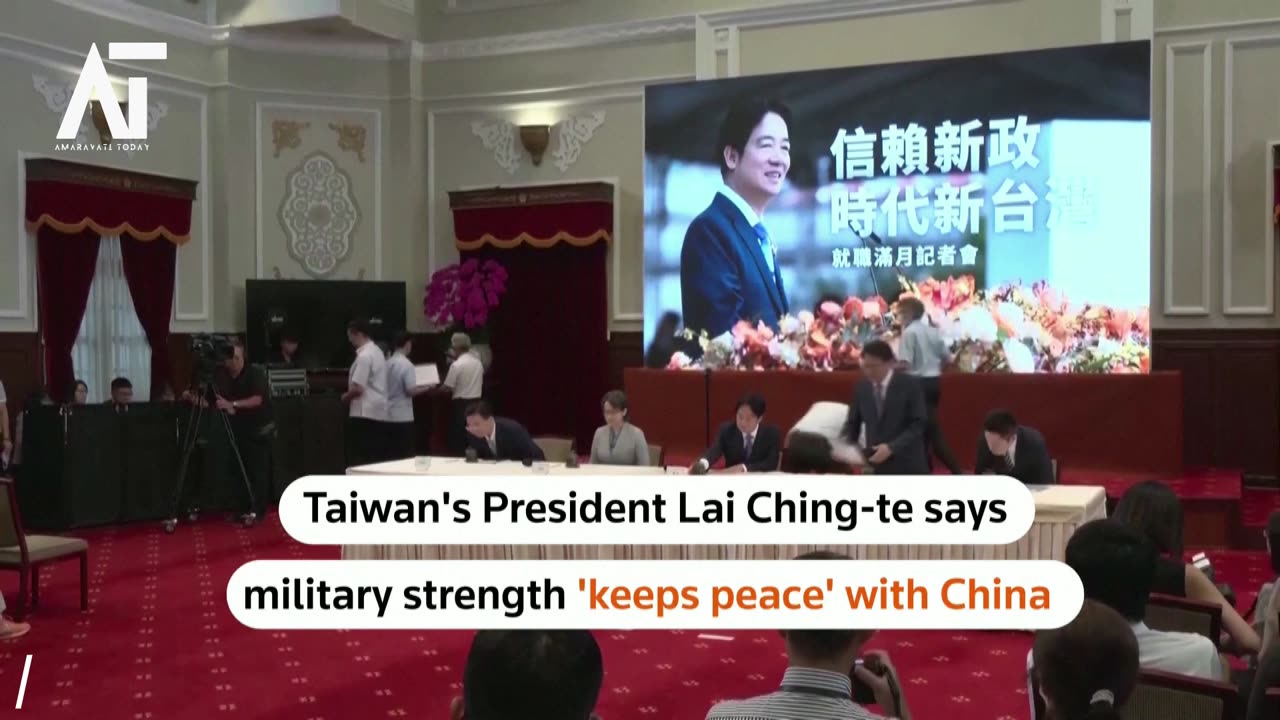 Taiwan President Military Strength Key to Peace with China | Amaravati Today