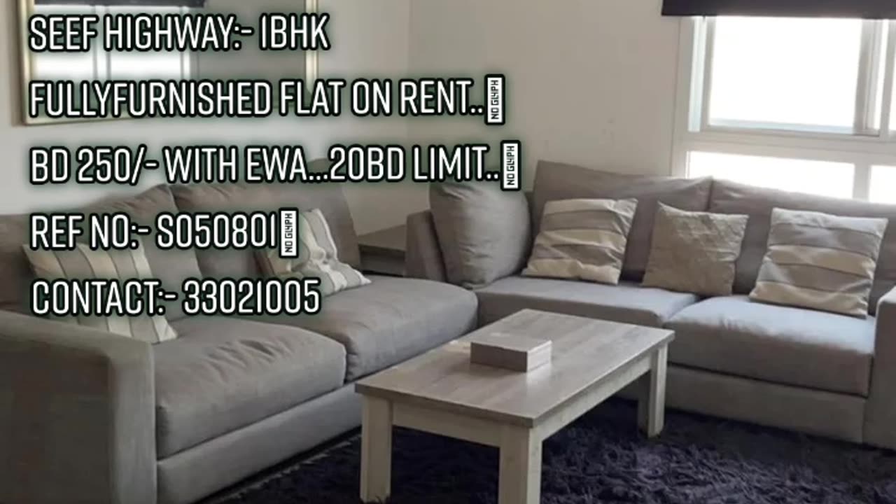 Seef:-1Bhk Fullyfurnished Flat on Rent