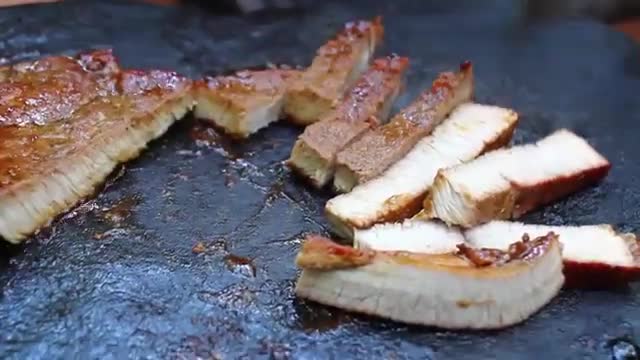 Beef on rock | stone cooking