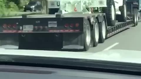 Armored UN trucks on highway in Charleston SC.