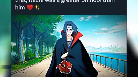 Itachi proved that he is greater than the god of shinobi.